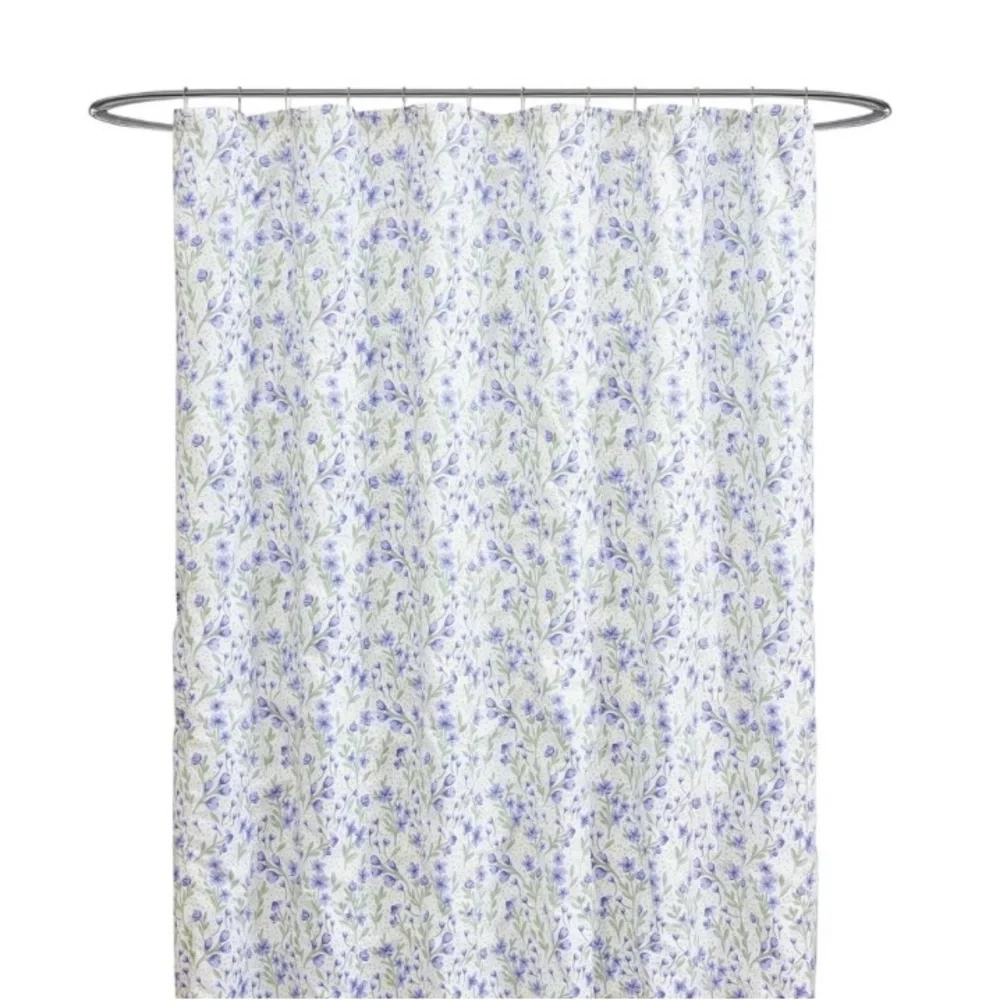 Floral NWT Shower Curtain - Blue and White